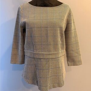 Ann Taylor Black and White Knit Top